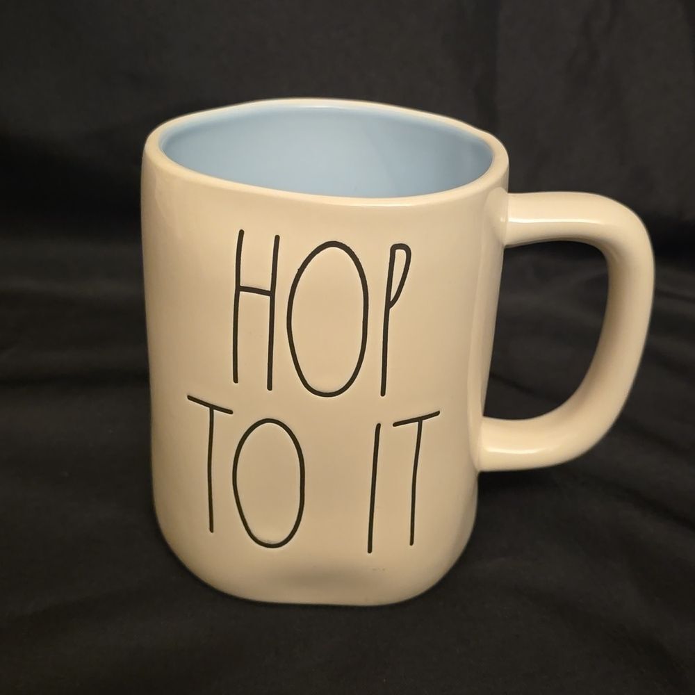 RAE DUNN "HOP TO IT" Ceramic Mug